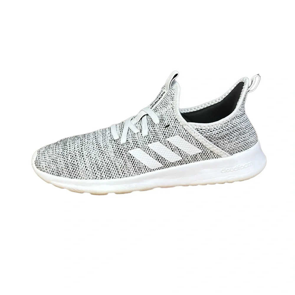 Adidas CloudFoam White-Black Pure Running Jogging Walking Shoes Women's Size 8.5